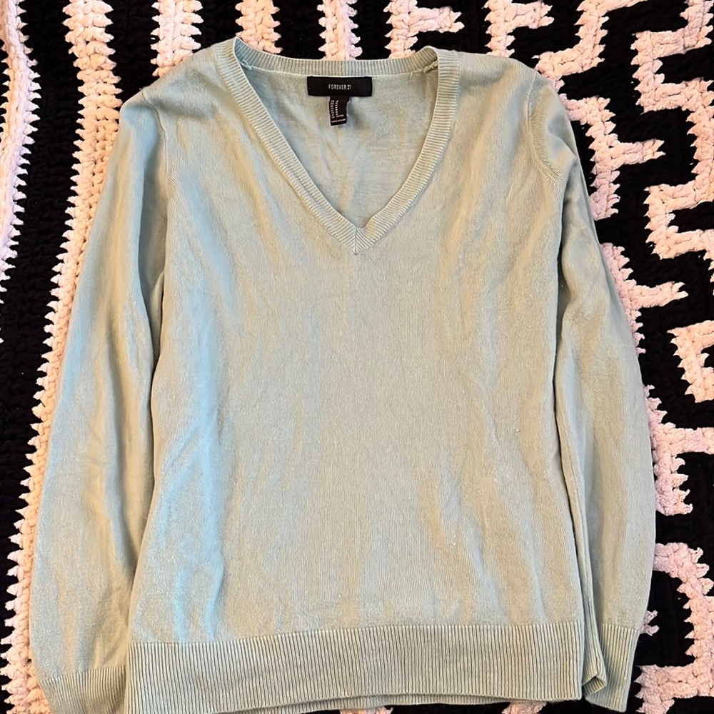 mint light forever21 sweater